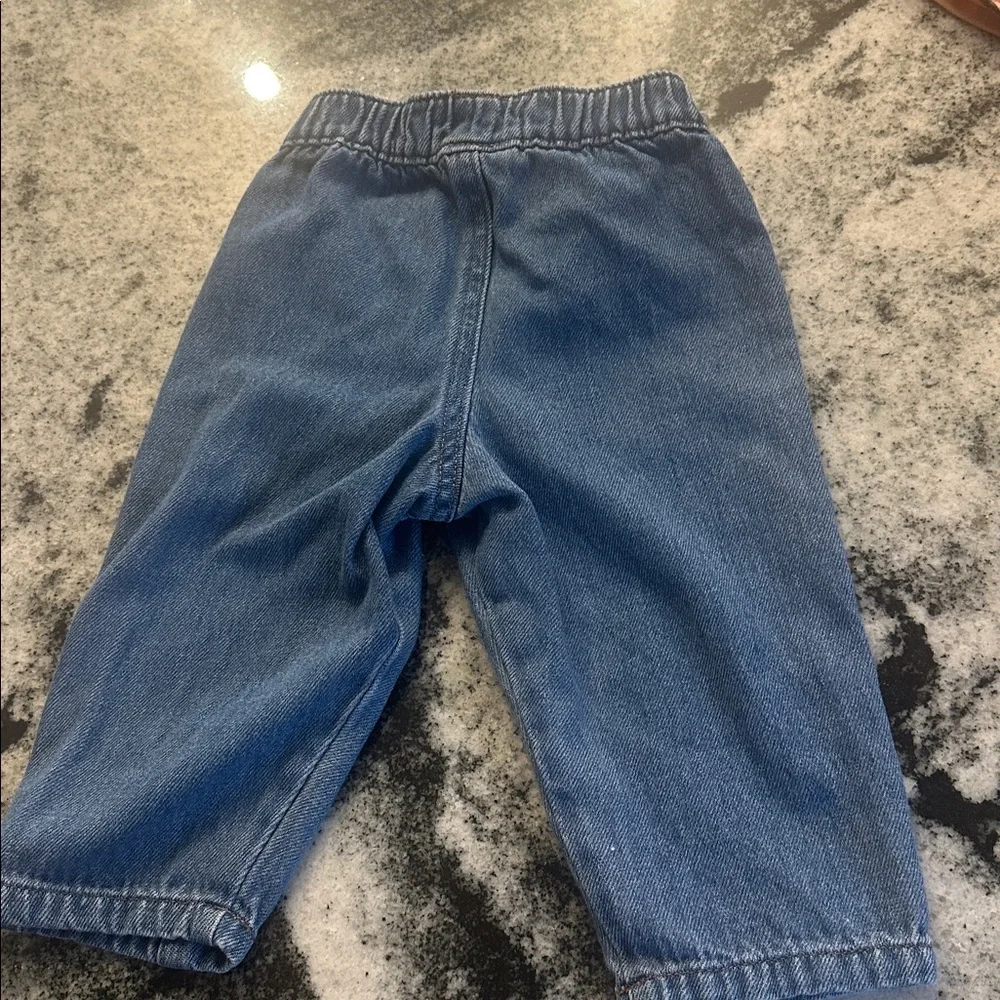 Jessica Simpson sweatshirt dress and‎ Easy Peasy Jeans 12 month baby girl outfit